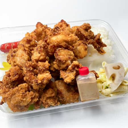 唐揚げ胡麻ダレメガ盛りMAX弁当｜徳島市でお弁当のテイクアウト・デリバリーならハピネスキッチン1